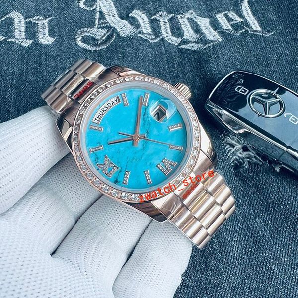 

new men's and women's watch designer automatic movement diamond watch 41mm36mm diamond waterproof sapphire glass watch luxury date, Slivery;brown