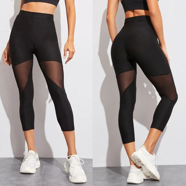 

womens leggings black patchwork mesh leggings womens jeggings legins women leggins female elastic pant women fitness leggings 230815
