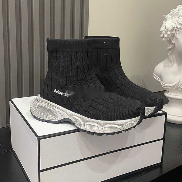 

boots women sneakers sports socks shoes girls breathable elasticity platform elastic elegant boots and ankle boots goth botas mujer j230811, Black