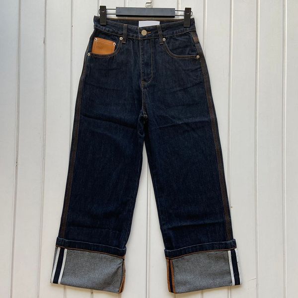 

luxury women jeans woman denim pants designer nine length jeans trousers, Black