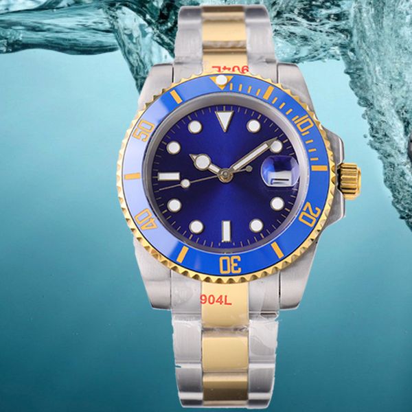 

submarine mens watchs watches watch for men montre 41mm 904l stainless steel gliding clasp wristwatches sapphire luminous waterproof with bo, Slivery;brown