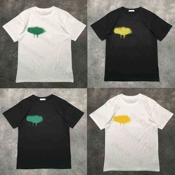 

308w men's t shirts ss designer of luxury t shirt brand palms angels angel t shirt pa clothing spray letter short sleeve spring summer, White;black