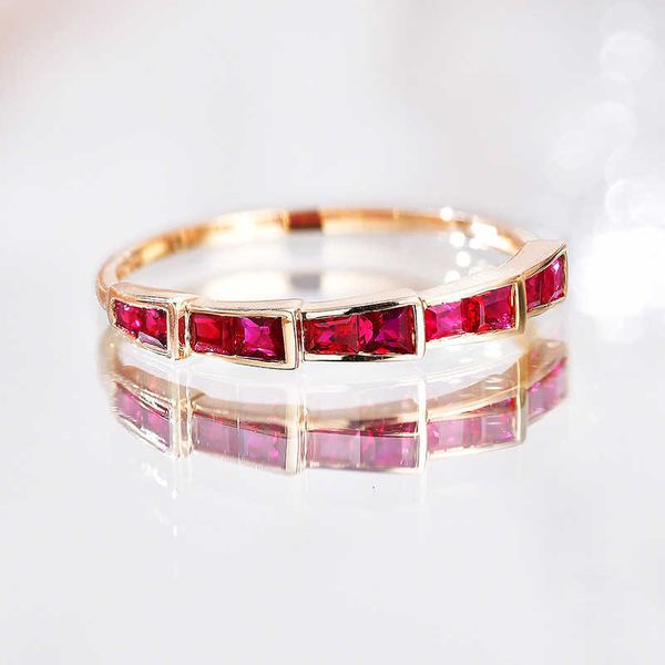 

Fashion Bvlgr jewelry brand designer women's accessories 18K inlaid red treasure snake bone 14K snake ring gold single row diamond snake ring female design sense