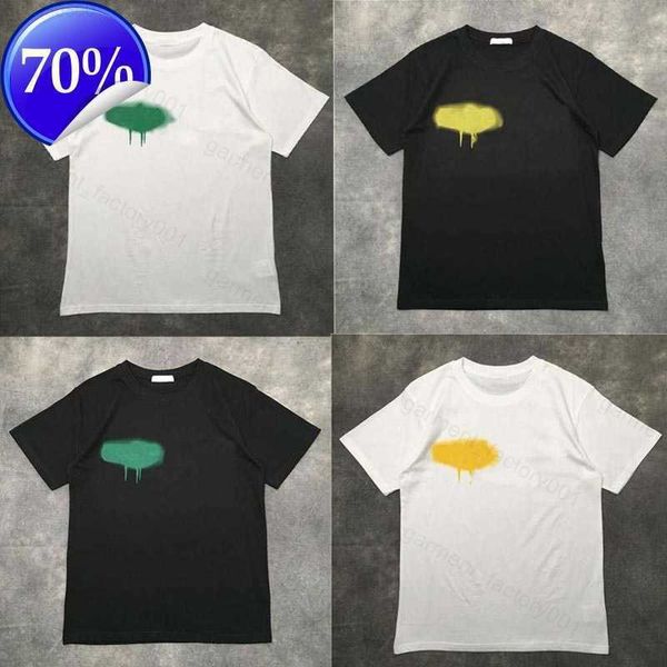 

7lx6 men's t shirts 22ss designer t shirt of luxury brand palms angels angel pa clothing spray letter short sleeve spring summer tide m, White;black