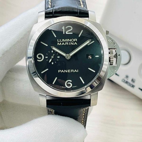 

superclone vs luxury mechanical movement watch marina 1950 3 days automatic panera 312 swiss automatic sapphire mirror 44mm 9000 imported le, Slivery;brown