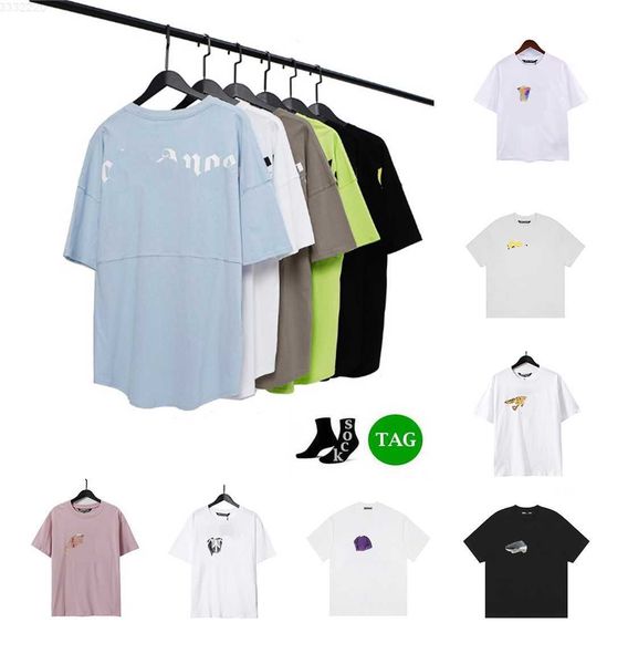 

nxzg men's t shirts palms anges man's t shirts new fashion brand pa palms/angels teddy bear short sleeve cotton oversize loose shi, White;black