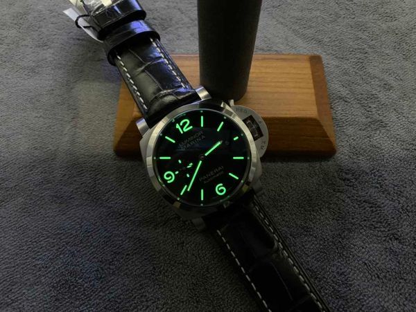 

1950 3 44*13mm superclone vs real spanera series pam01312 watch men's boutique mechanical belt business, Slivery;brown