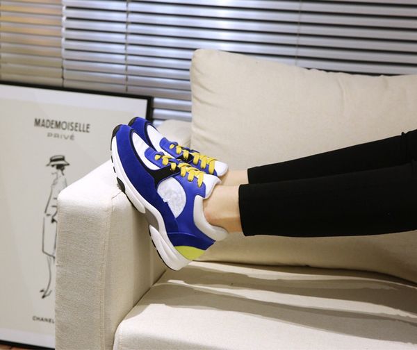 

designer sneakers casual shoes men women platform old daddy shoe mens luxury vintage logo 0816, Black