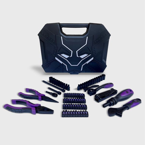 

82pc giftable tool set with socket set and hand tools purple edition