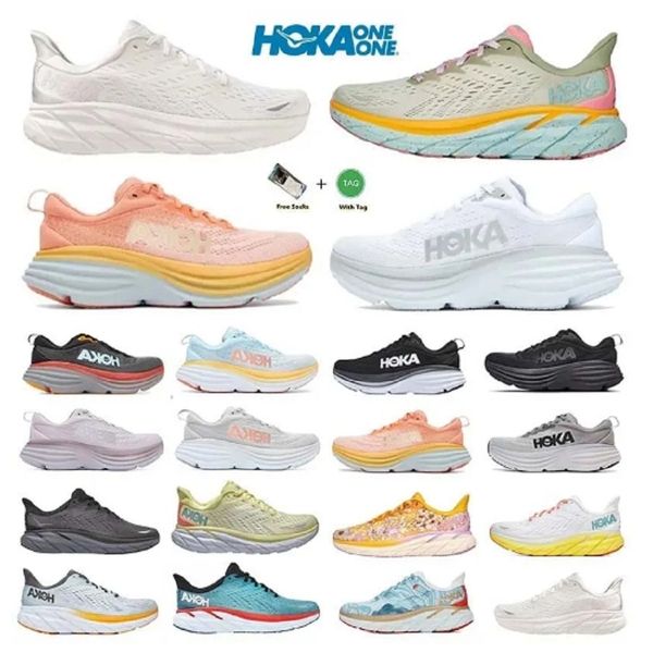 

eur 36-45 hoka clifton 9 8 one one running shoes hokas bondi 8 carbon 2 women men low mesh trainers triple white black people on cloud sport