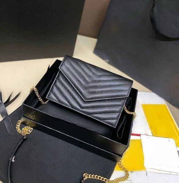 

designer bag handbag caviar bags womens wallet luxury crossbody shoulder chain bag envelope classic flap high-quality woc satchel fashion sm