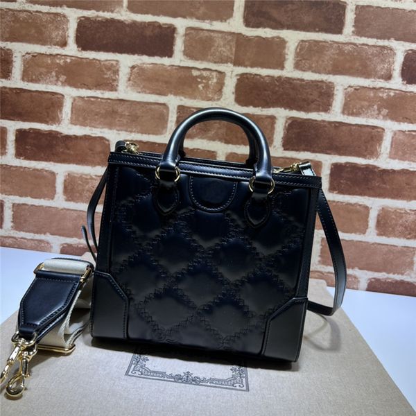 

designer luxury bags g matelasse mini handle bag black leather 728309 tote crossbody shoulder bag 9a quality