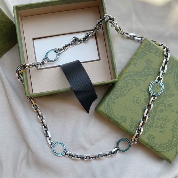 

classics brand pendant necklace ggity double letter g logo woman jewelry designer men 925 silver gold long necklaces 378