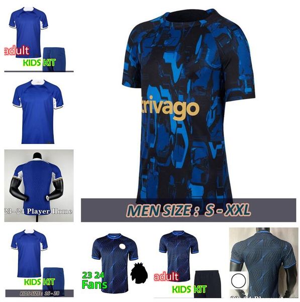 

22 23 24 chelse fc cfc soccer jerseys joao felix pulisic mount havertz sterling james enzo football shirt men kids kits koulibaly kante unif, Black;yellow