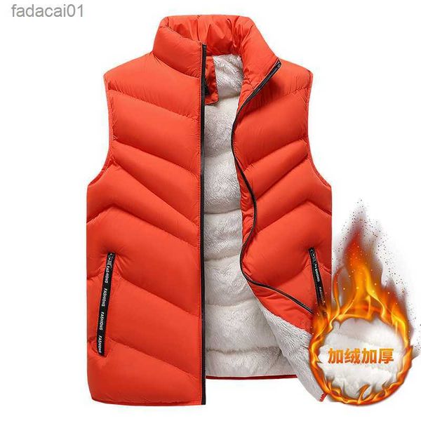 

men's down parkas men's swimwear men's tank new autumn velvet warm sleeveless tank men's slim fit windproof casual coat, Black
