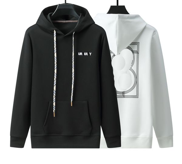 

men's and women's hooded sweatshirt designer pullover print big coat early spring autumn winter fashion couple styles 001, Black