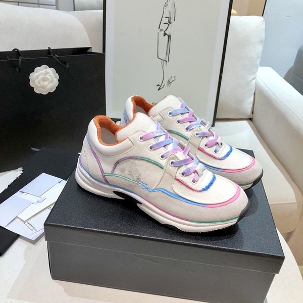 

2023 new designer trainer sneaker virgil casual shoes calfskin leather black white green red blue leather overlays platform low sneakers 081