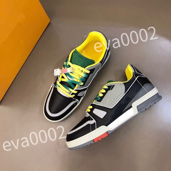 

2023 luxurys designer men causal shoes fashion woman leather lace up platform sole sneakers white black mens womens size 39-44 rd1012