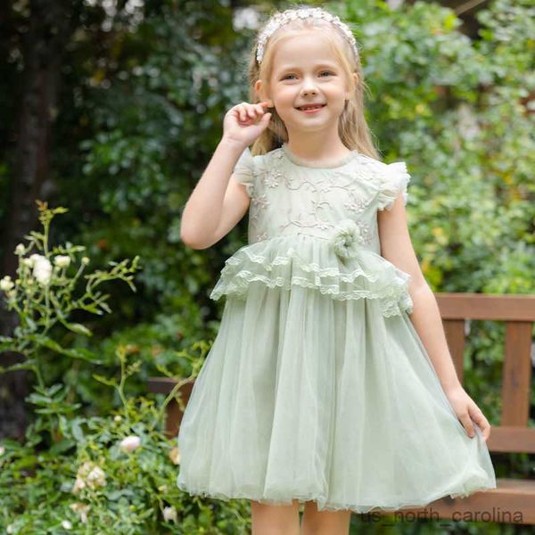 

girl's dresses children's new princess dress summer new product birthday mesh dress girl's dress fluffy new westernization r2, Red;yellow