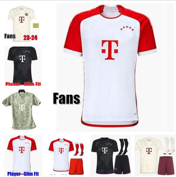 

23 24 bayern soccer jerseys sane kimmich munich muller davies coman 2023 2024 home football shirt goretzka gnabry mane #17 jersey musiala me, Black;yellow