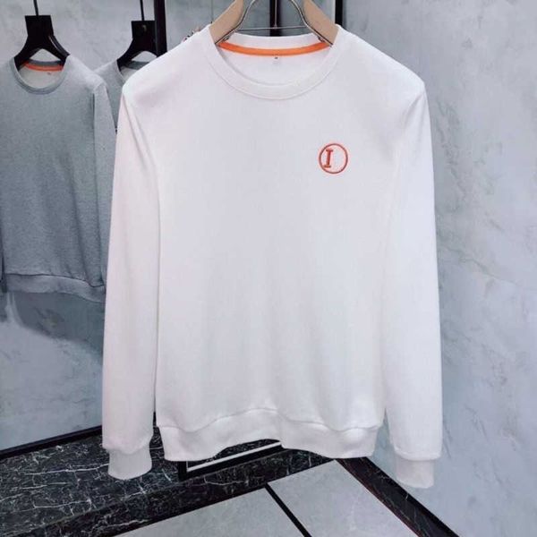 

autumn winter sweatshirt designer hoodie mens womens round neck casual long sleeved shirt fashion h embroidery pattern sweater loose pullove, Black