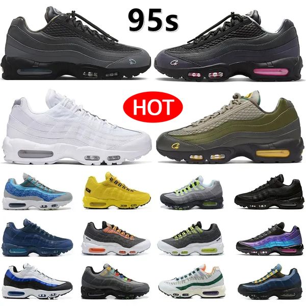 

new 95 95s men women running shoes sneaker aegean storm sequoia pink beam triple white black michigan midnight navy cool grey obsidian train