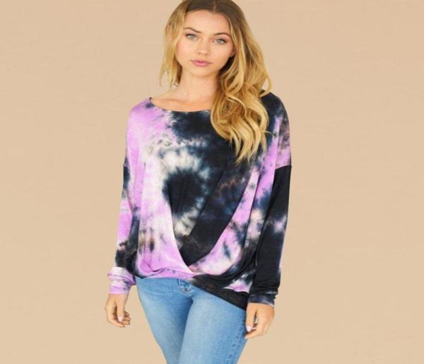 

autumn harajuku women039s tiedye t shirt new casual loose vintage printed t shirt women long sleeves women clothes43958964622505, White