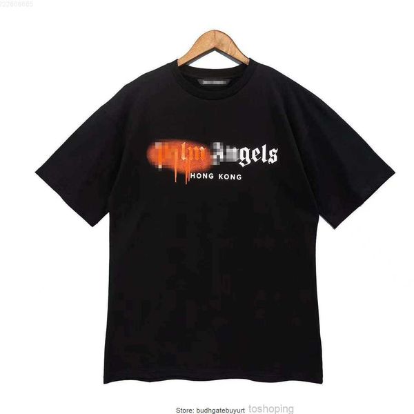 

2rmn men's t shirts designer luxury t shirt brand palms angels angel t shirt quality hip hop shorts loose casual clothes 100% pure cott, White;black