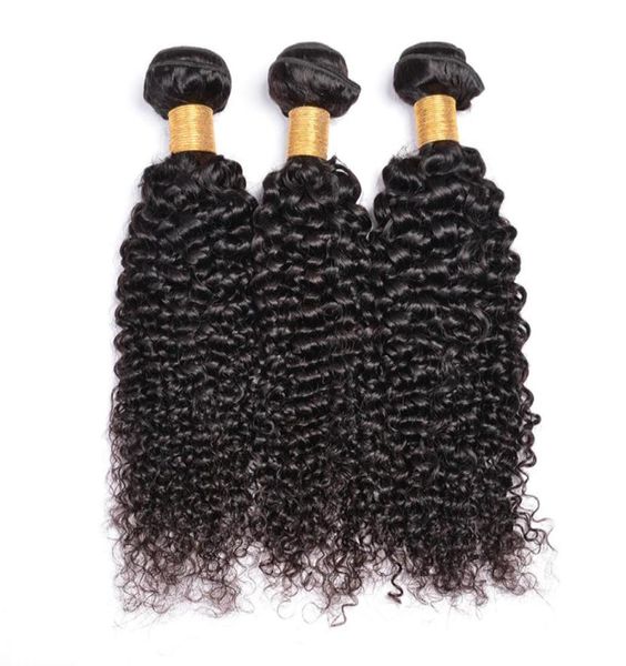 

modern show 8a mink 3 pieces weave bundles straight body loose yaki kinky curly unprocessed brazilian peruvian mongolian human hai7173671, Black