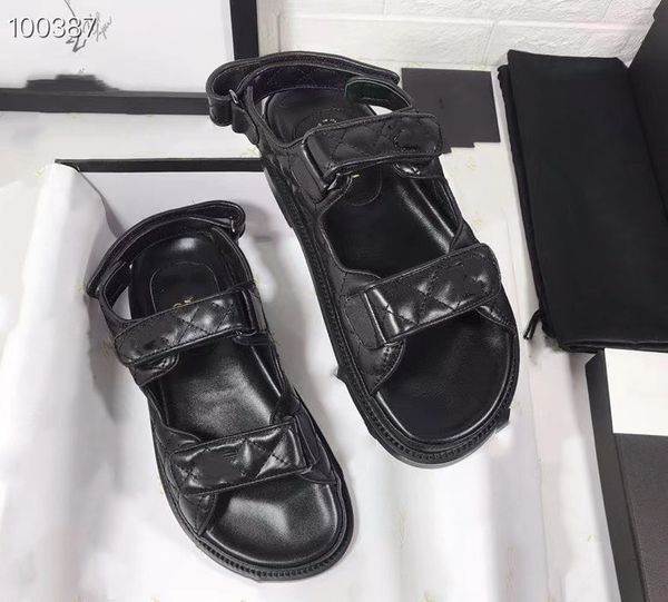 

sandals women designer slippers suede leather slide blue green canvas beige sable luxury slipper casual womens summer 0817, Black