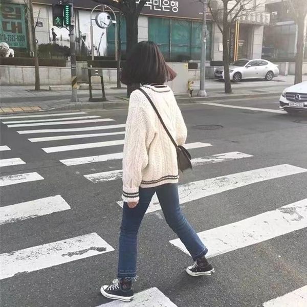 

women's knits tees autumn sweater women knitted cardigan women slight strech loose fit long cardigan women y2k 230815, White