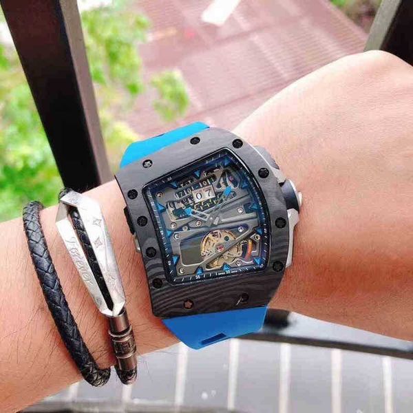 

multi-function superclone watches wristwatch designer richa milles mens personality geometry automatic mechanical watch calendar hollowed ou
