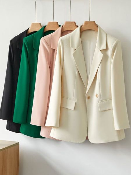 

womens suits blazers blazers women solid doublebreasted simple classic soft elegant simple allmatch comfortable elegant chic coats fashion 2, White;black