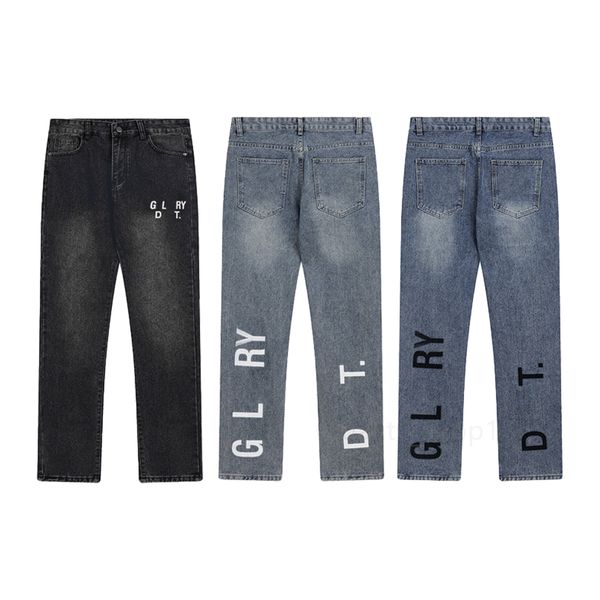 

23ss designer mens galleries jeans depts pants letter print jeans for men women fashion luxury jean womens low waist pants size -xxl, Blue