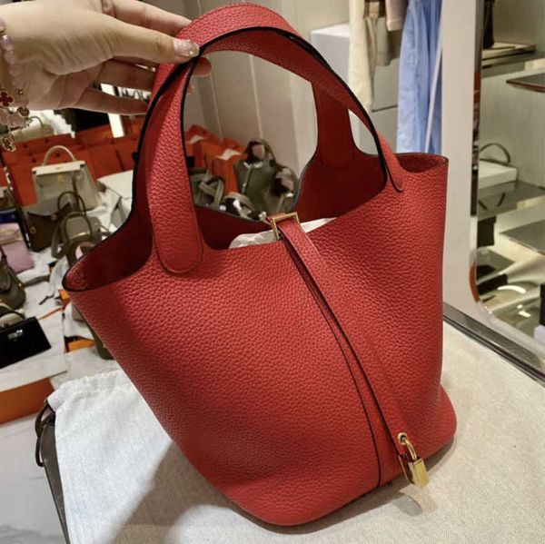 

bag graffiti birkins woman bags designer portable picotin capacity women's leather 2023 basket vegetable bucket locks fashion goes with