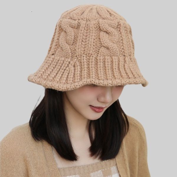

wide brim hats bucket hats knit bucket hat for women handmade crechet fisherman cap y2k trendy foldable warm comfortable hat 230816, Blue;gray