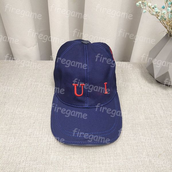 

summer designer hat cap brand baseball cap dark blue red color letter cap men and women fashion cap, Blue;gray