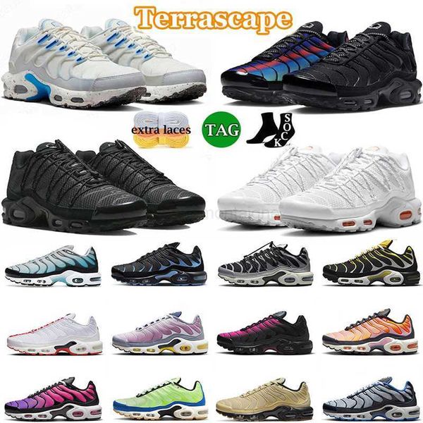 

2023 plus tn running shoes men sneakers maxs tns 3 terrascape vaporizer triple black white unity university hyper blue dusk sports women tra