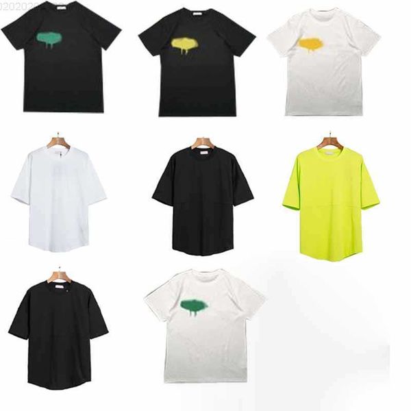 

n0j2 men's t shirts 21ss designer of luxury t shirt brand palms angels angel t shirt pa clothing spray letter short sleeve spring summe, White;black