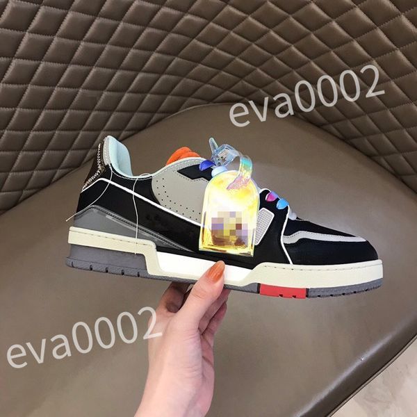 

new luxury designer men causal shoes fashion woman leather lace up platform sole sneakers white black mens womens size 39-44 rd1012