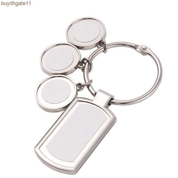 

1ozs key rings heat transfer printed blank key pendant diy creative gift metal keychain printable image, Slivery;golden