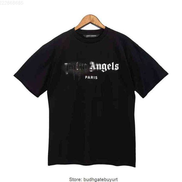 

t3ay men and women fashion t shirts designer luxury brand palms angels angel quality hip hop shorts loose casual clothes 100% pure cotton, White;black