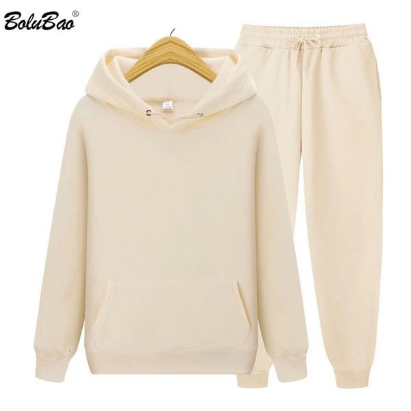 

men's tracksuits bolubao fashion men's tracksuit sets mes print hooded jacketpants suit casual sportswear sets male 230815, Gray