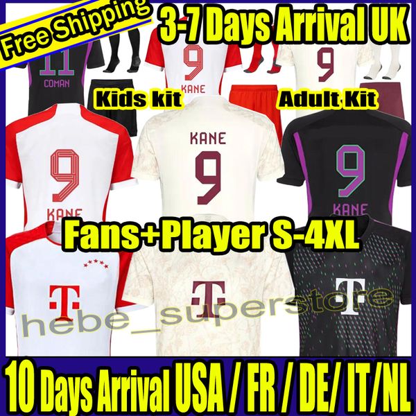

s-4xl 2023 2024 soccer jerseys kane sane 22 23 24 football shirt goretzka gnabry camisa de futebol oktoberfest men kids kits kimmich fans pl, Black;yellow