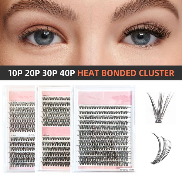 

Lash Clusters Individual Lashes in Bulk DIY Eyelash Extension 30P 40P C D Curl Grafted Hair 3D Simulation False Eyelahes for Self Application at Home