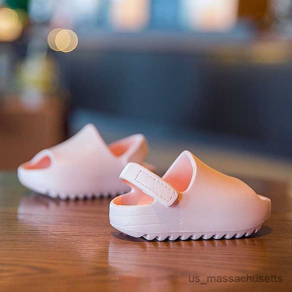 

slipper new baby kids slip-on fashion sandals boys girls beach summer bone lightweight water shoes r230816, Black;grey