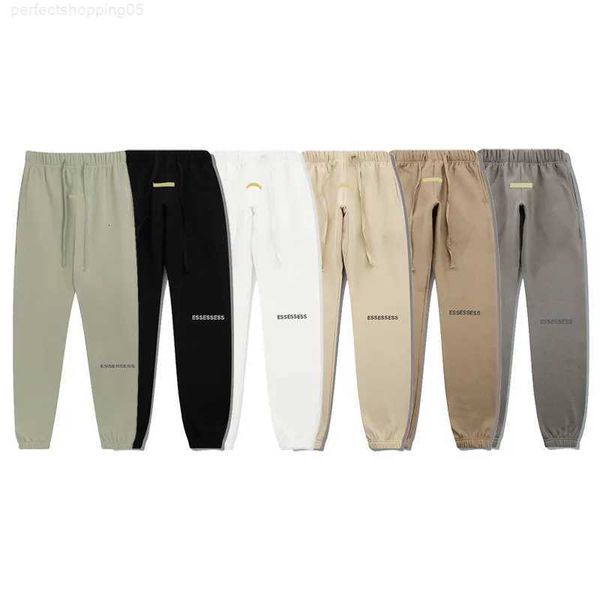 

designer mens pants fashion casual letter reflective sweatpants jogging trousers hip pop streetwear quality botton ess size s-xl, Black
