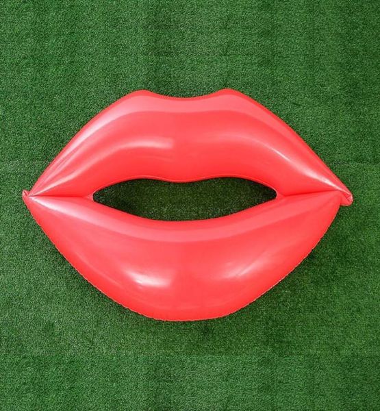 

inflatable pool floats kids pink crystal sequins lips swimming ring summer beach pool party decorate toys 110x80cm6371488