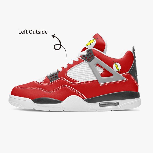 

new diy custom basketball shoes mens and womens classic red background yellow lightning trainers outdoor sports 36-46