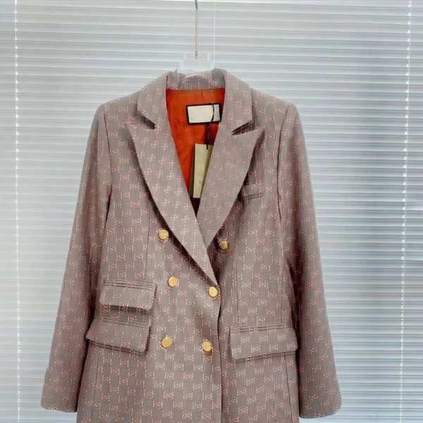 

womens designer blazer jackets coats clothing double letters spring new released, White;black